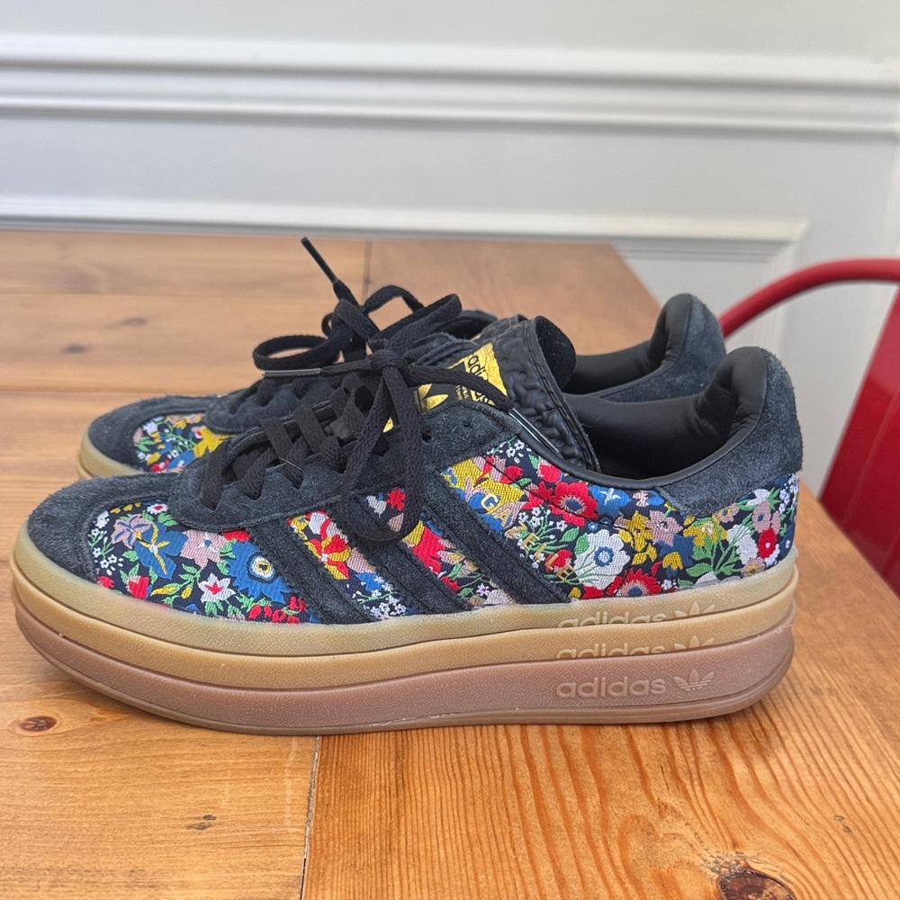 adidas Women's Floral Platform Sneakers in Black Multicolor